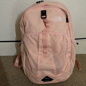 Light pink recon squash north face backpack